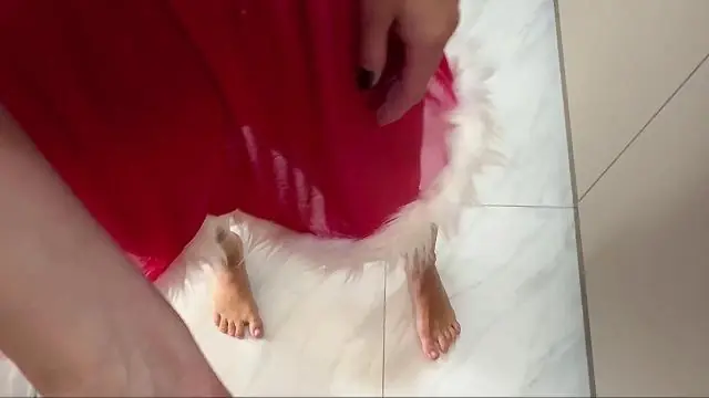 Double Creampie for Christmas – in a Girl's Pussy and After Cum in Stepmom's Mouth – with English Subtitles HD Sex Video