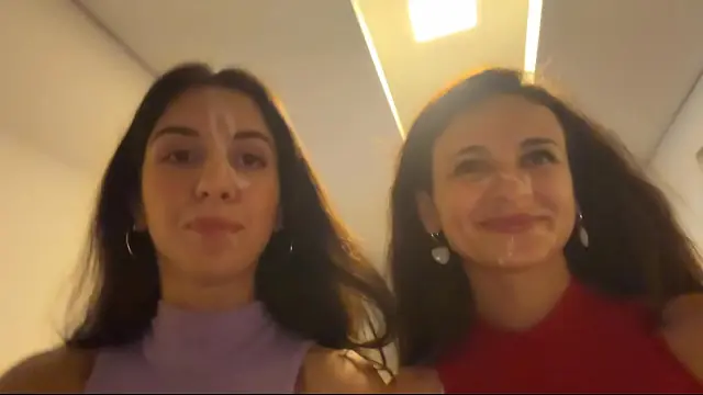 Two neighbors asked me to cum on their faces and went for a walk outside with cum on their faces HD Sex Video
